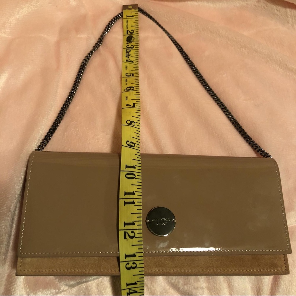 Jimmy choo Nude Patent and Suede Clutch Bag - Picture 2 of 8